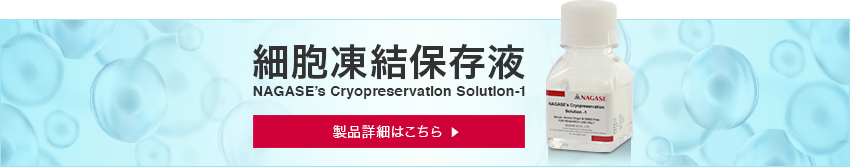 細胞凍結保存液 NAGASE's Cryopreservation Solution-1 製品詳細はこちら